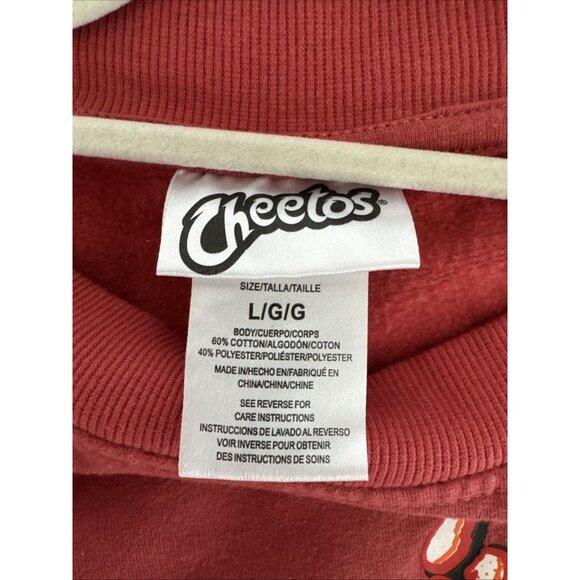 Flaming Hot Cheetos Chester Cheetah Long Sleeve Sweatshirt Size L Pullover - Picture 4 of 4